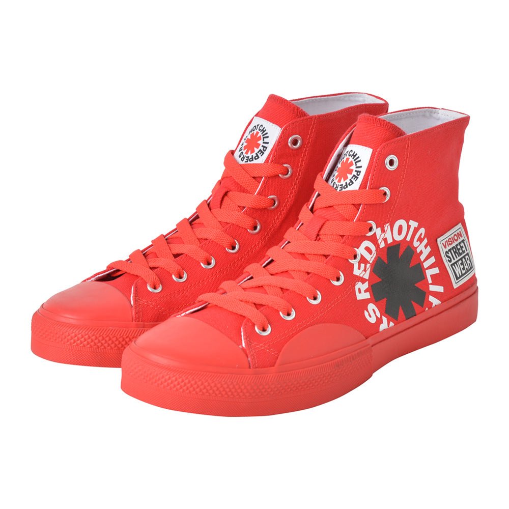 RED HOT CHILI PEPPERS レッドホットチリペッパーズ (来日 35周年 ) - Canvas HI RHCP Red / VISION STREET WEAR(ブランド) / スニーカー / レディース - PGS